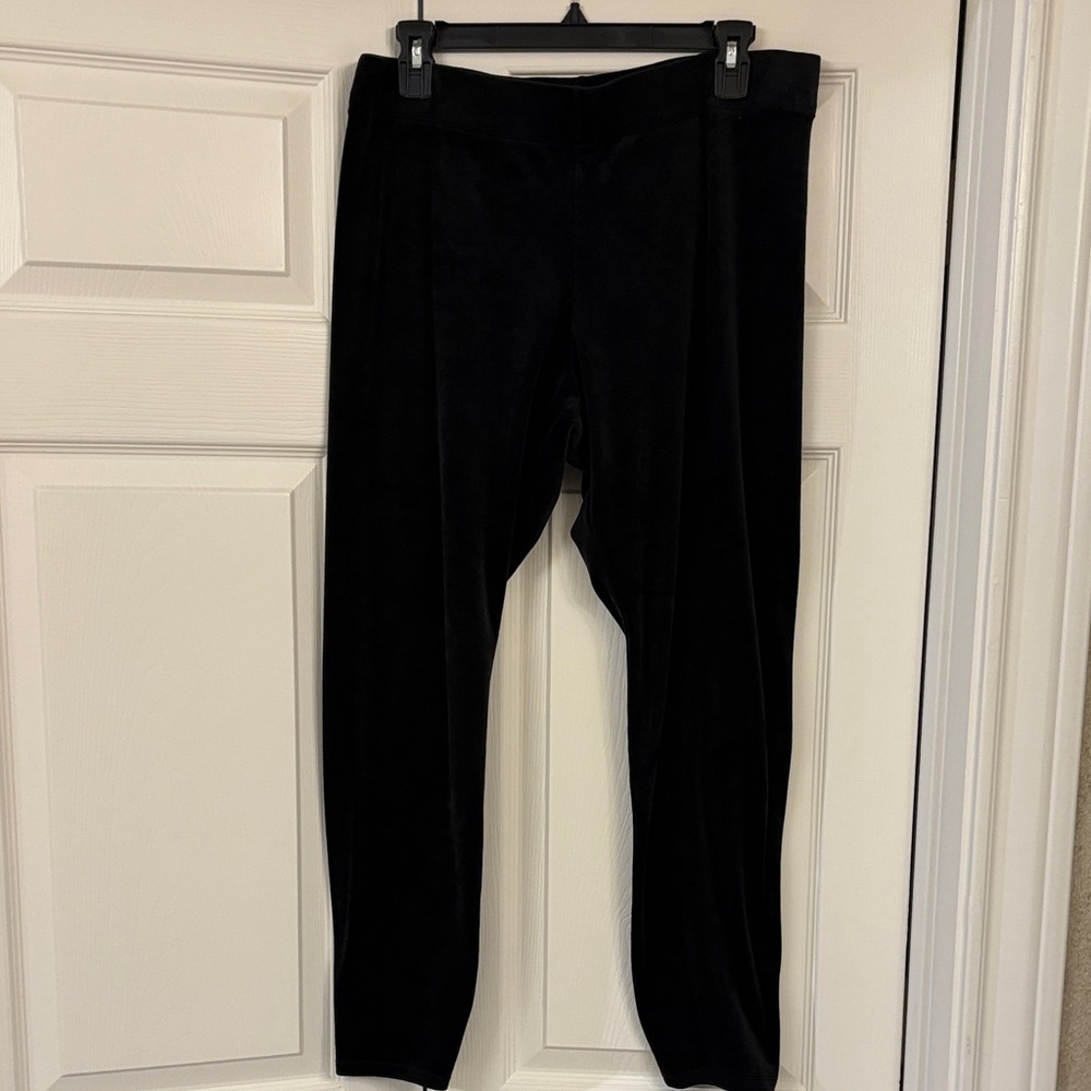 J.Jill Black Velour Leggings Large